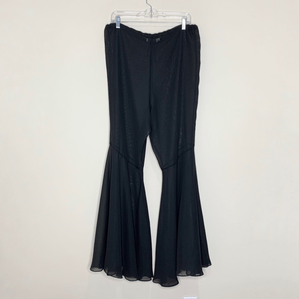 BUMPSUIT The Chiffon Flare Pant (Sz S) Maternity Sheer Black - Picture 10 of 14
